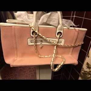 Glamorous Pink and White handbags (Vegan)